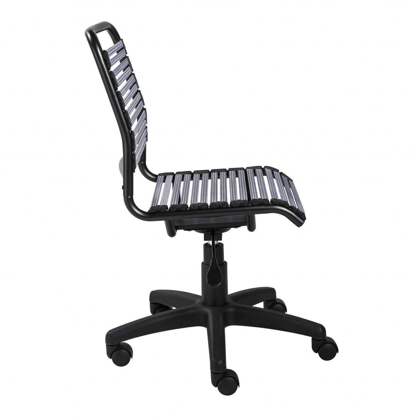 Gray Flat Bungie Cord Low Back Rolling Office Chair - AFS