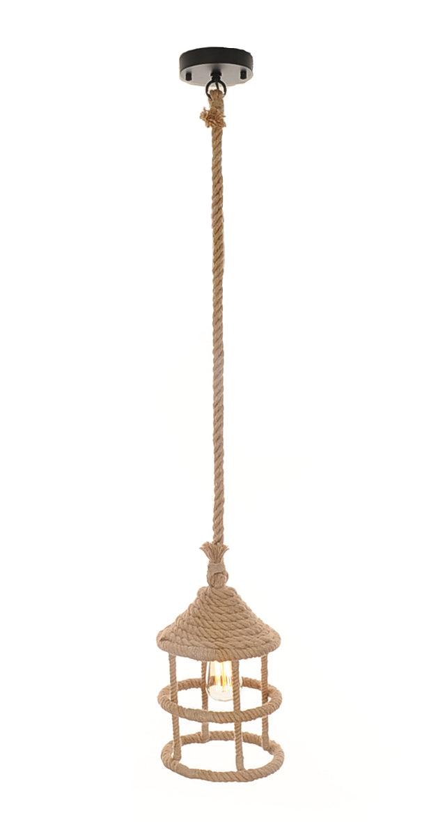 8.5" x 8.5" x 47" Rope Pendant Lamp - AFS