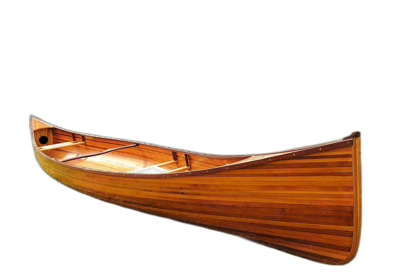 35.5" x 216" x 27" Wooden Canoe - AFS