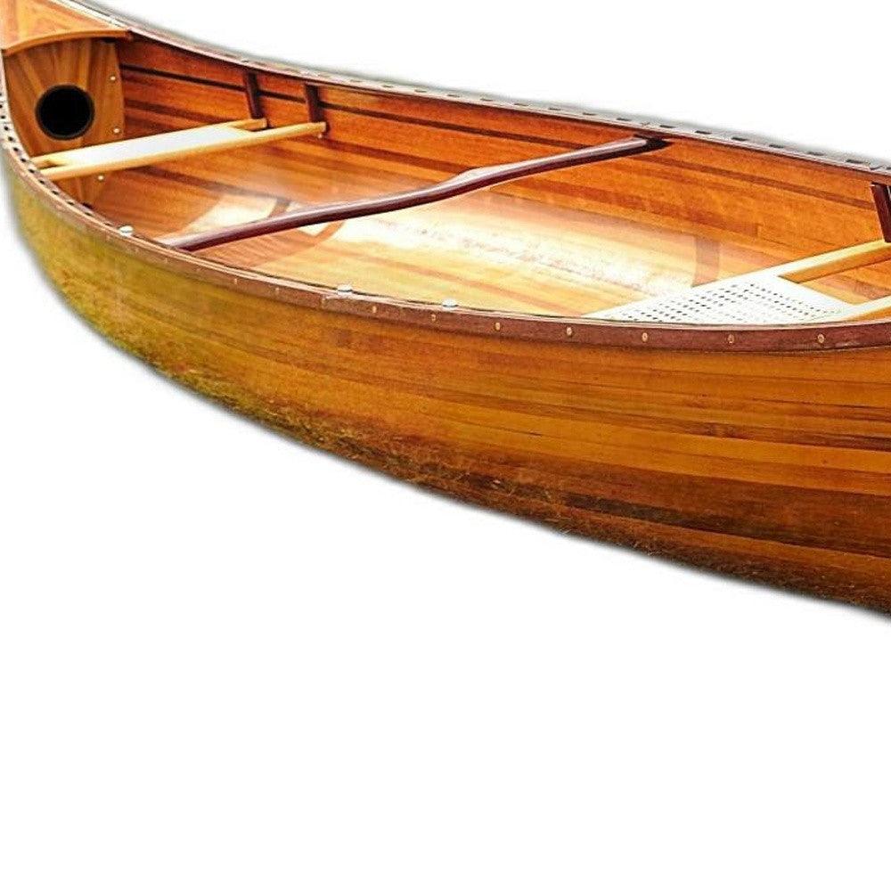 35.5" x 216" x 27" Wooden Canoe - AFS