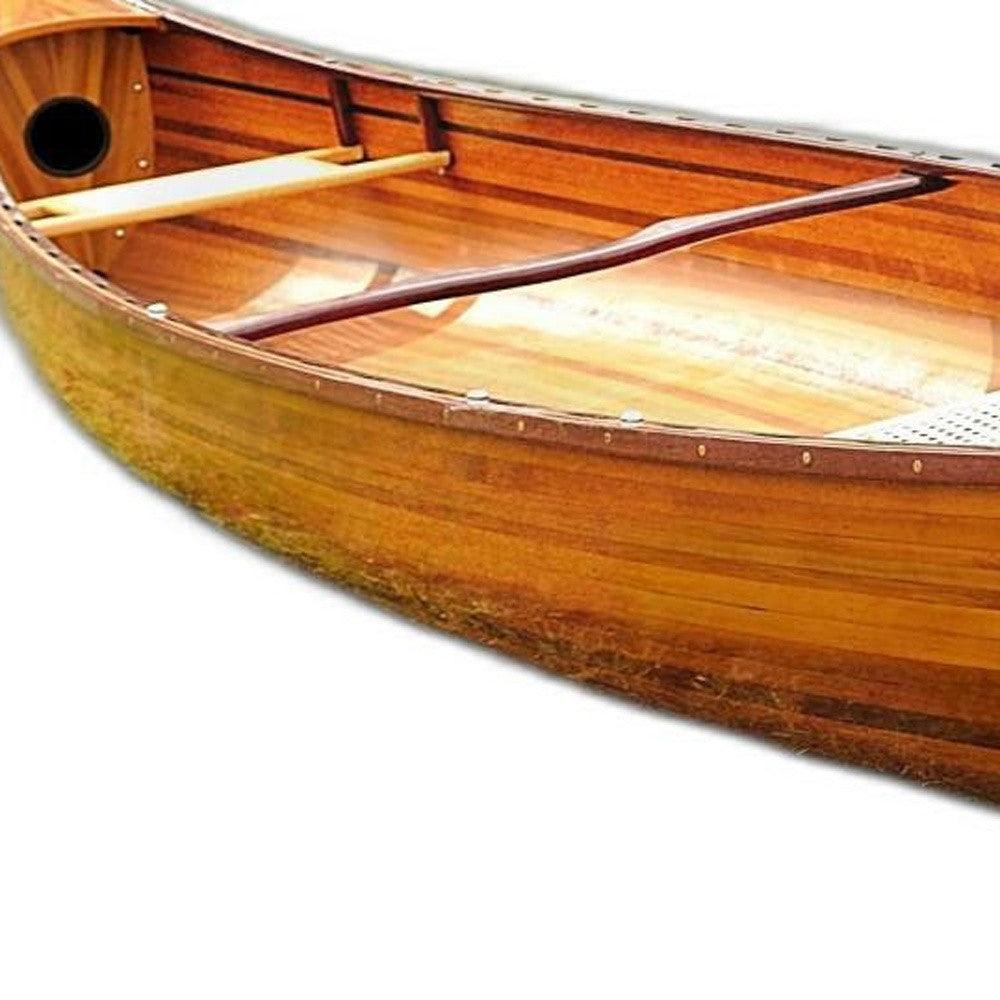 35.5" x 216" x 27" Wooden Canoe - AFS