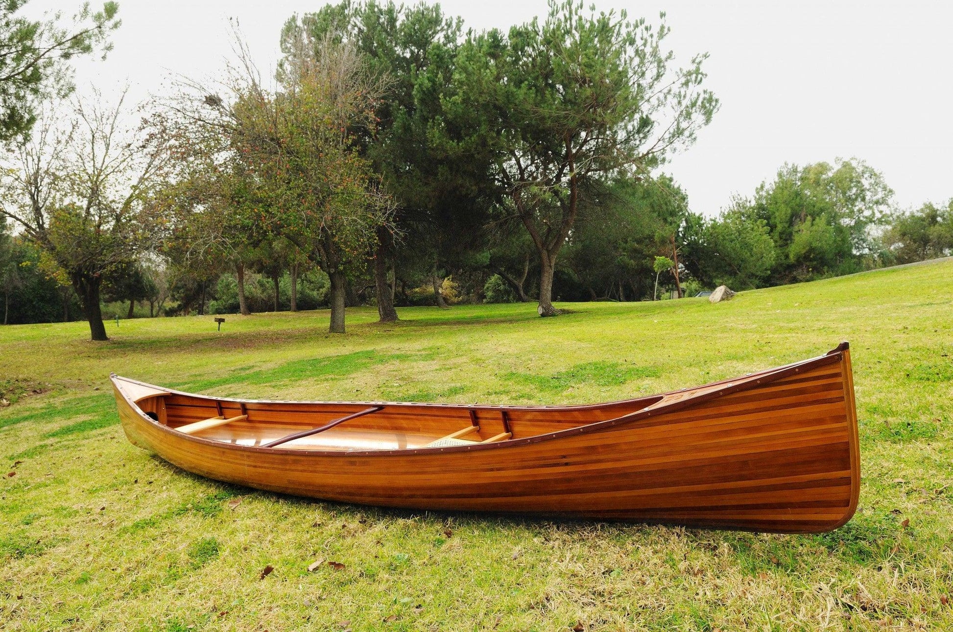 31.5" x 187.5" x 24" Wooden Canoe - AFS