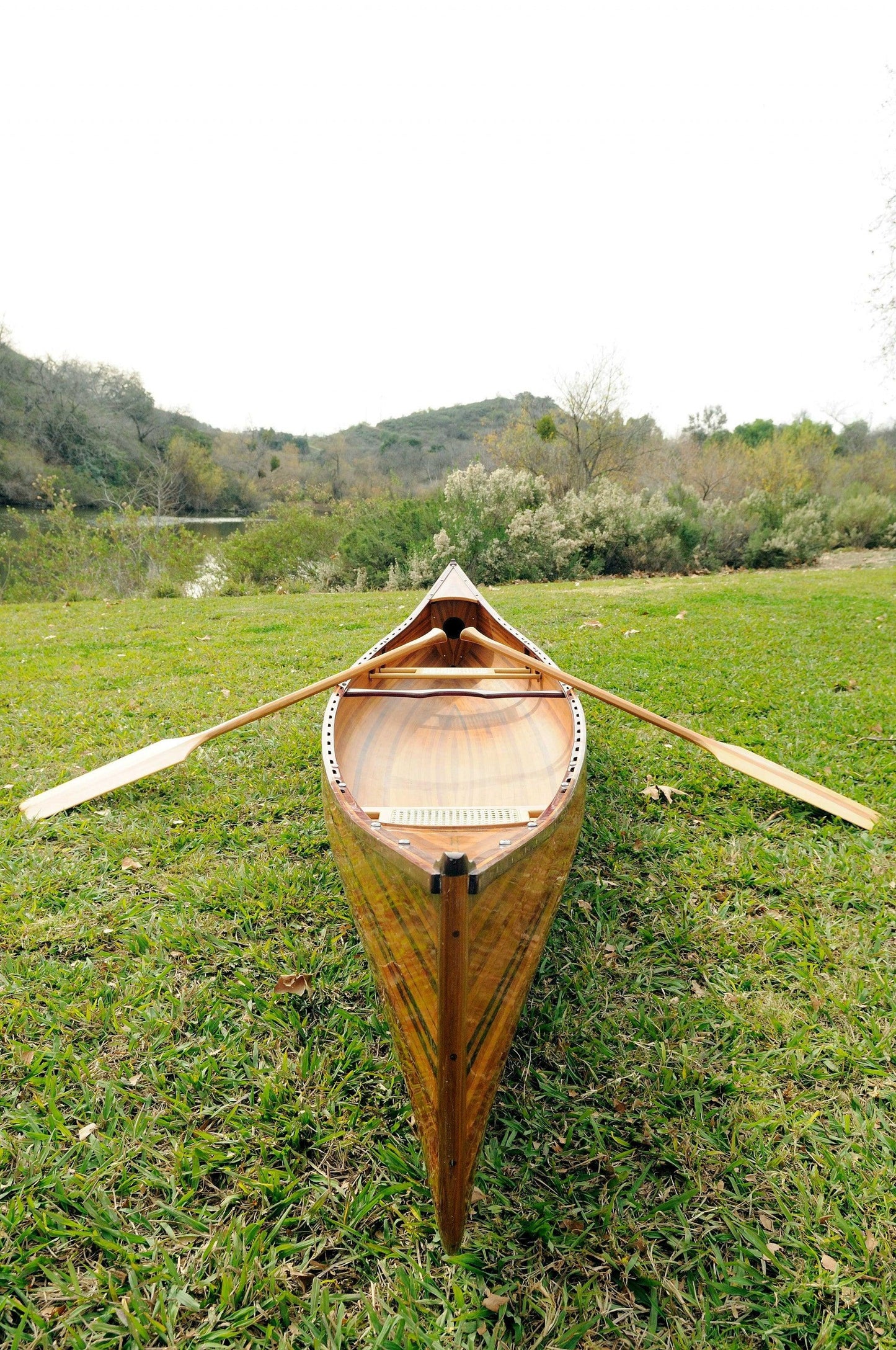 31.5" x 187.5" x 24" Wooden Canoe - AFS