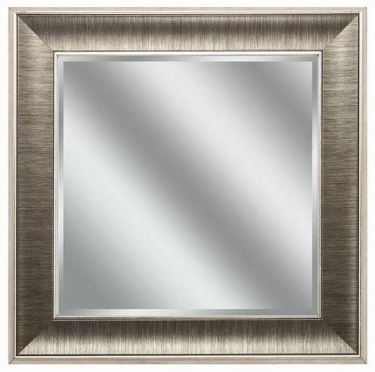16" X 16" Gunmetal Gray Frame Beveled Mirror - AFS