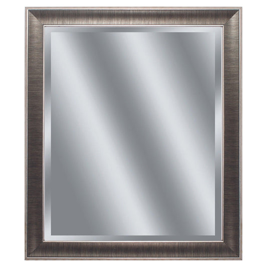 24" X 28" Gunmetal Gray Frame Beveled Mirror - AFS