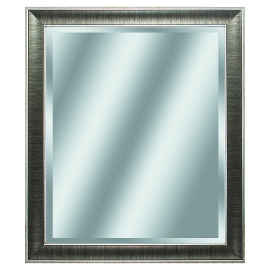 24" X 28" Gunmetal Gray Frame Beveled Mirror - AFS