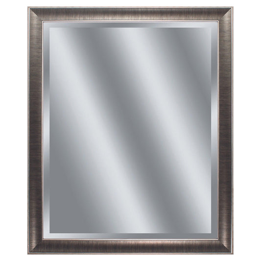 28" X 34" Gunmetal Gray Frame Beveled Mirror - AFS