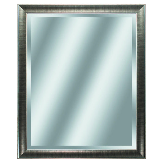 28" X 34" Gunmetal Gray Frame Beveled Mirror - AFS