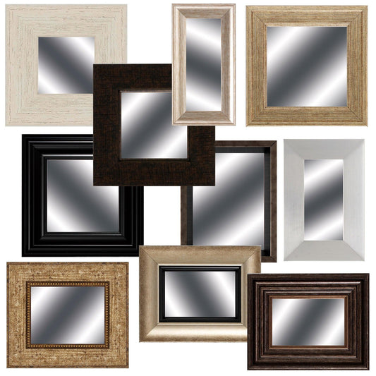 Set of 10 Mismatched Mirrors Wall Art - AFS