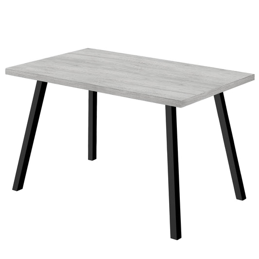 60" X 36" X 31 " Grey Black Metal Dining Table - AFS