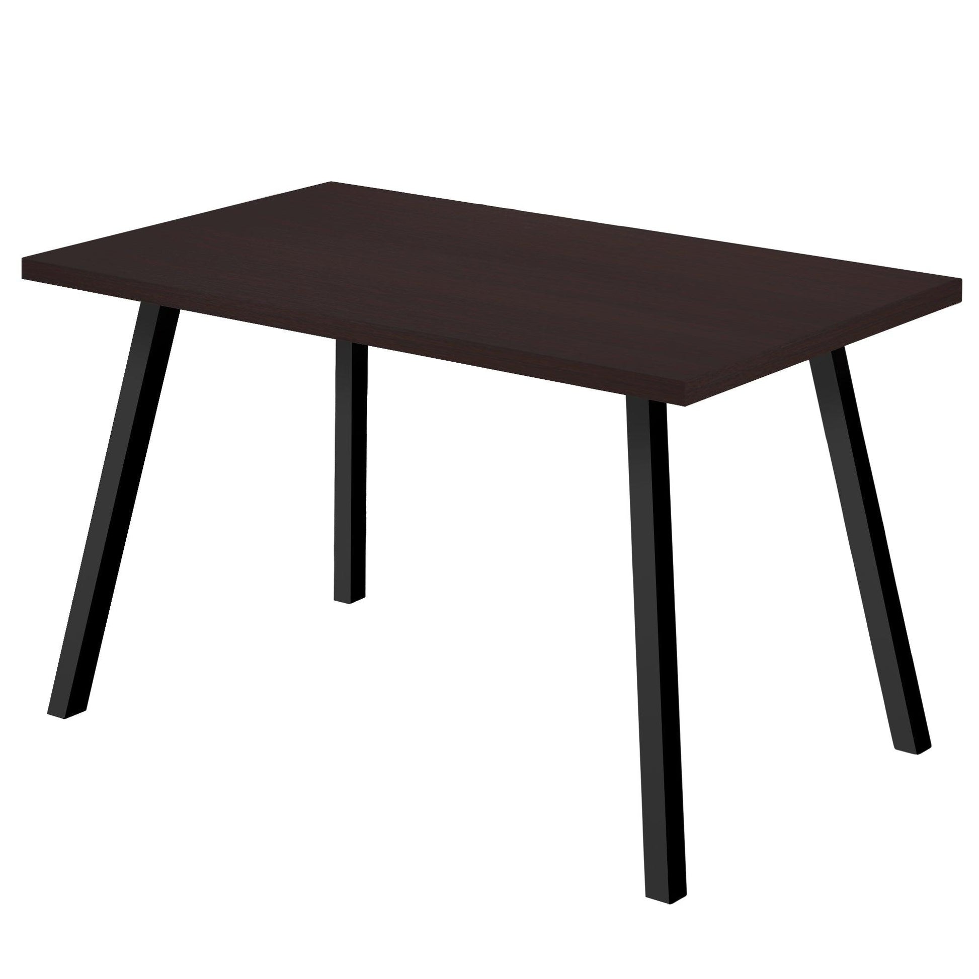 60" X 36" X 31 " Cappuccino Black Metal Dining Table - AFS