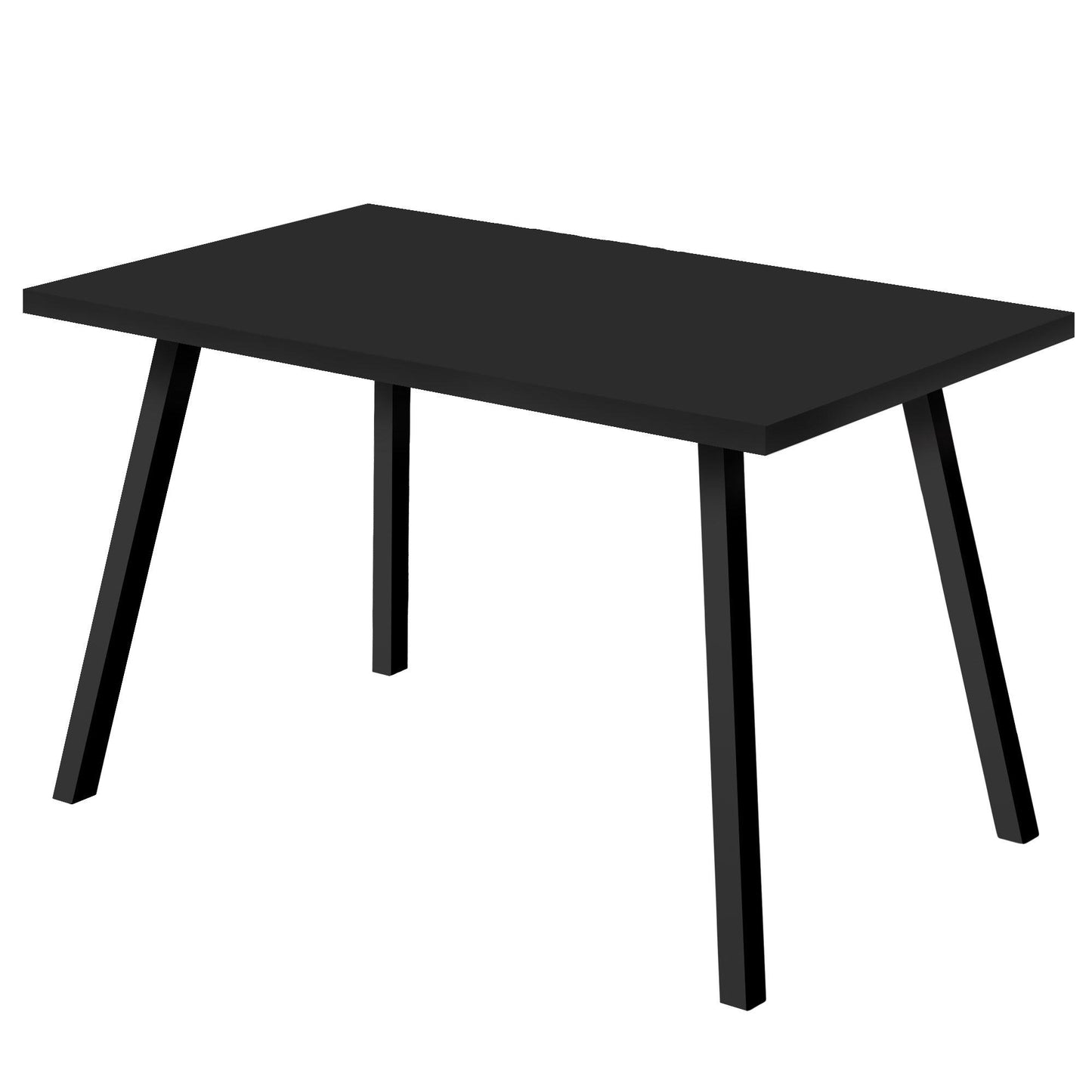 60" X 36" X 31 " Black Black Metal Dining Table - AFS