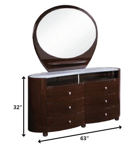 63" X 22" X 32" Wenge Dresser - AFS