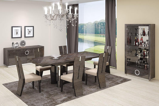 98.5" X 43.5" X 30" Gray Dining Table and 6" Chair Set - AFS