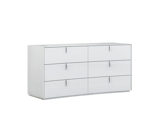 62" X 19" X 30" White Dresser - AFS