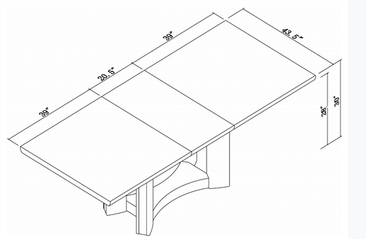 Modern White High Gloss Finish Dining Table - AFS