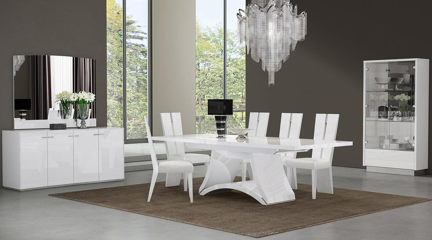 Modern White High Gloss Finish Dining Table - AFS