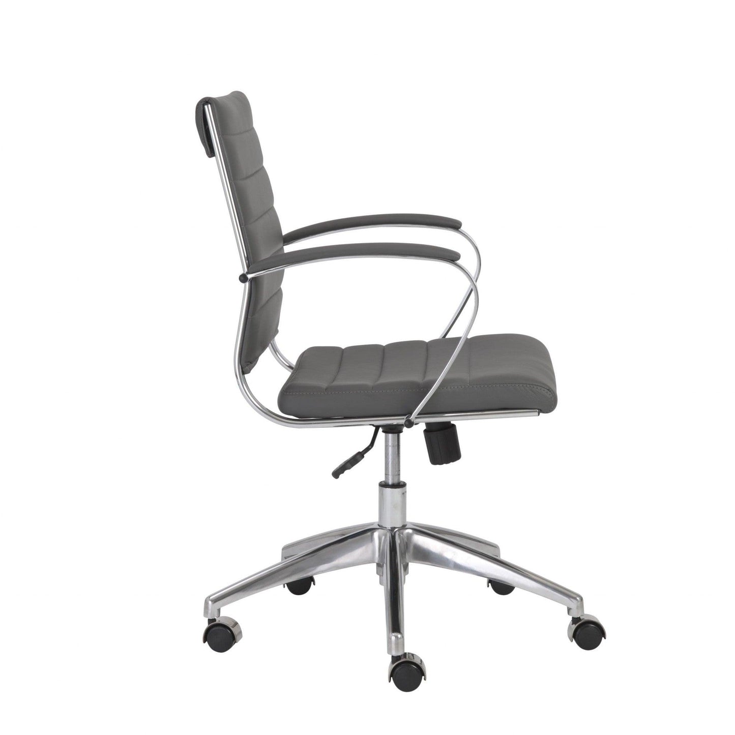 22.75" X 26.26" X 38" Low Back Office Chair in Gray with Aluminum Base - AFS