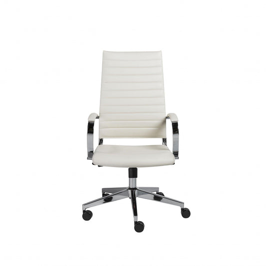 22.25" X 27.01" X 45.28" High Back Office Chair in White - AFS