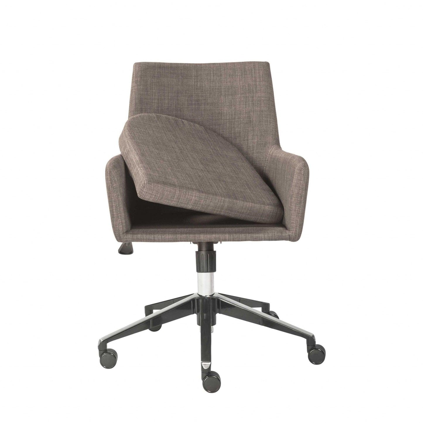 25.60" X 26.97" X 38.98" Office Chair in Dark Gray with Polished Aluminum Base - AFS