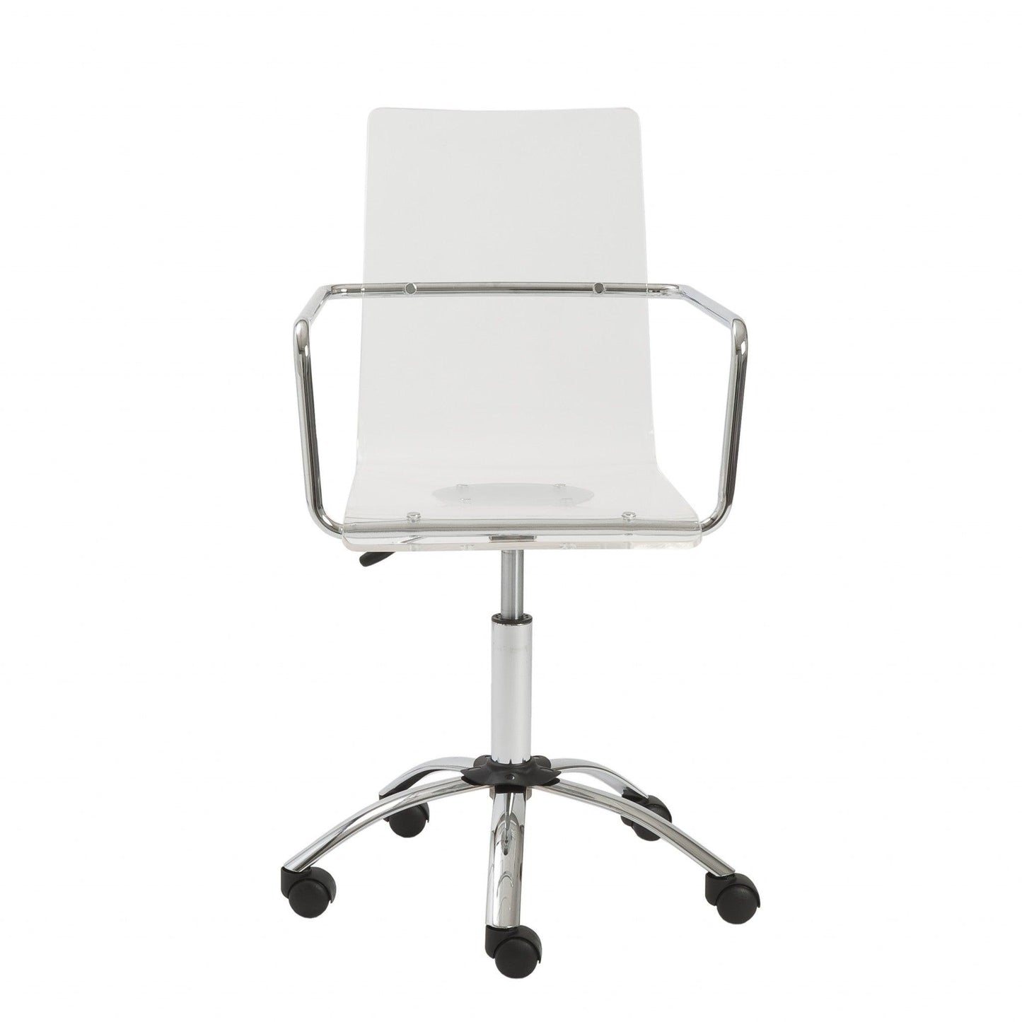 20.52" X 22.01" X 39.49" Office Chair in Clear with Chromed Steel Base - AFS