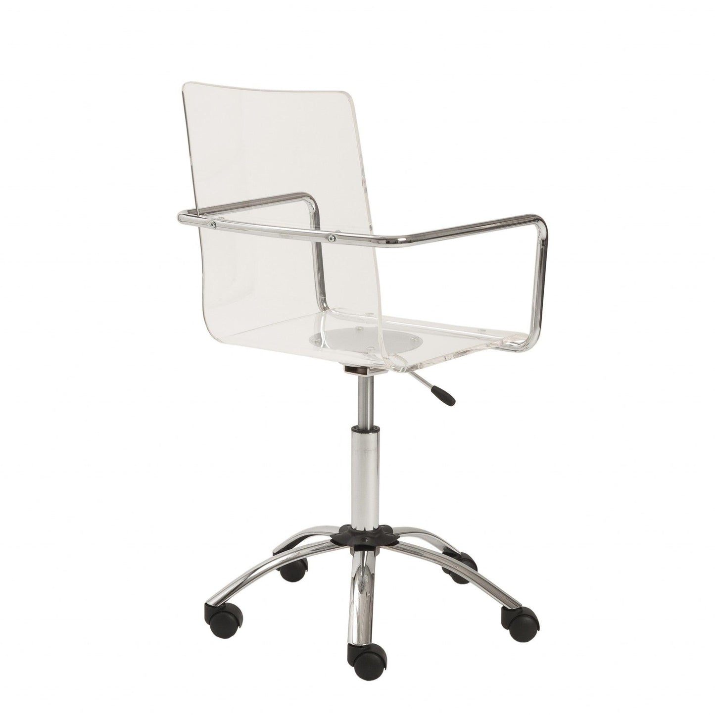 20.52" X 22.01" X 39.49" Office Chair in Clear with Chromed Steel Base - AFS