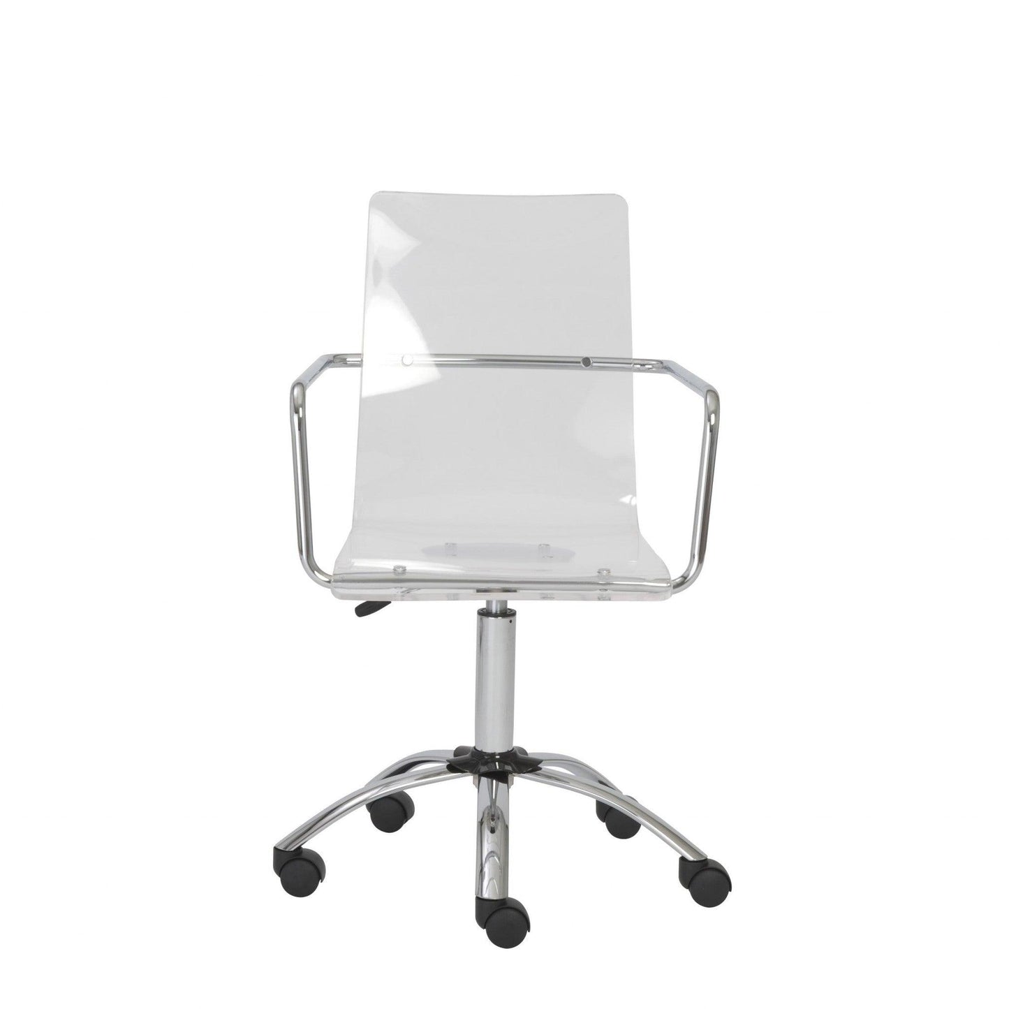 20.52" X 22.01" X 39.49" Office Chair in Clear with Chromed Steel Base - AFS