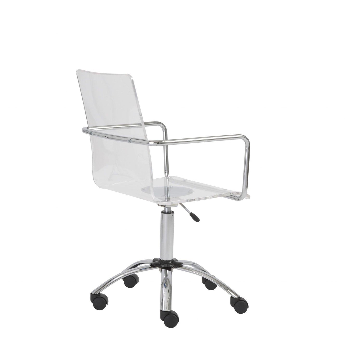 20.52" X 22.01" X 39.49" Office Chair in Clear with Chromed Steel Base - AFS