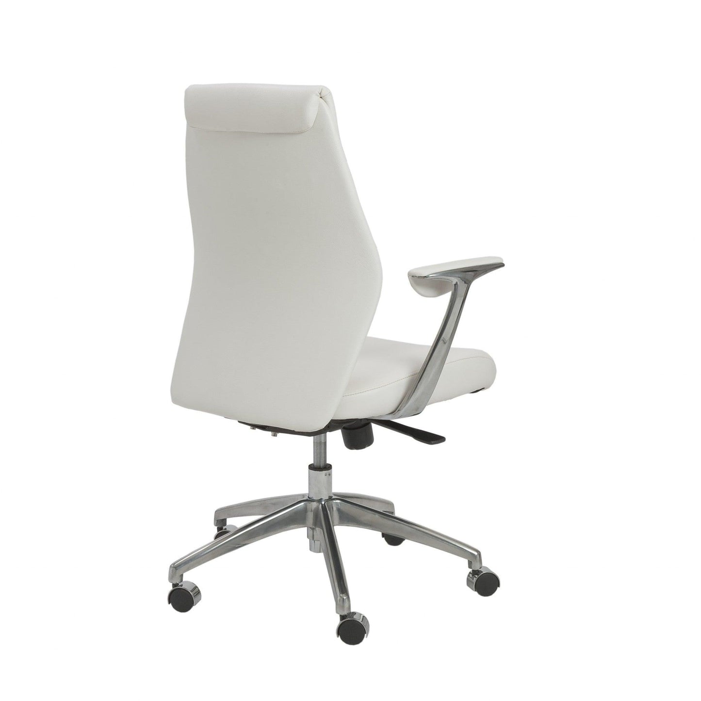 25.50" X 27" X 42.75" Low Back Office Chair in White with Polished Aluminum Base - AFS