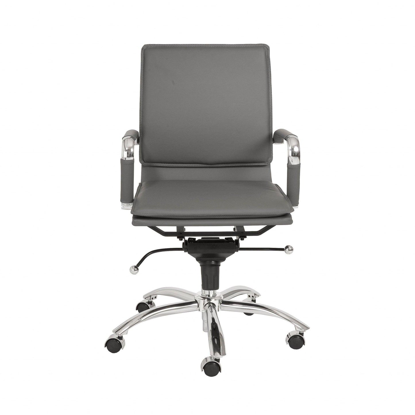 25.99" X 26.78" X 38.39" Low Back Office Chair in Gray with Chromed Steel Base - AFS