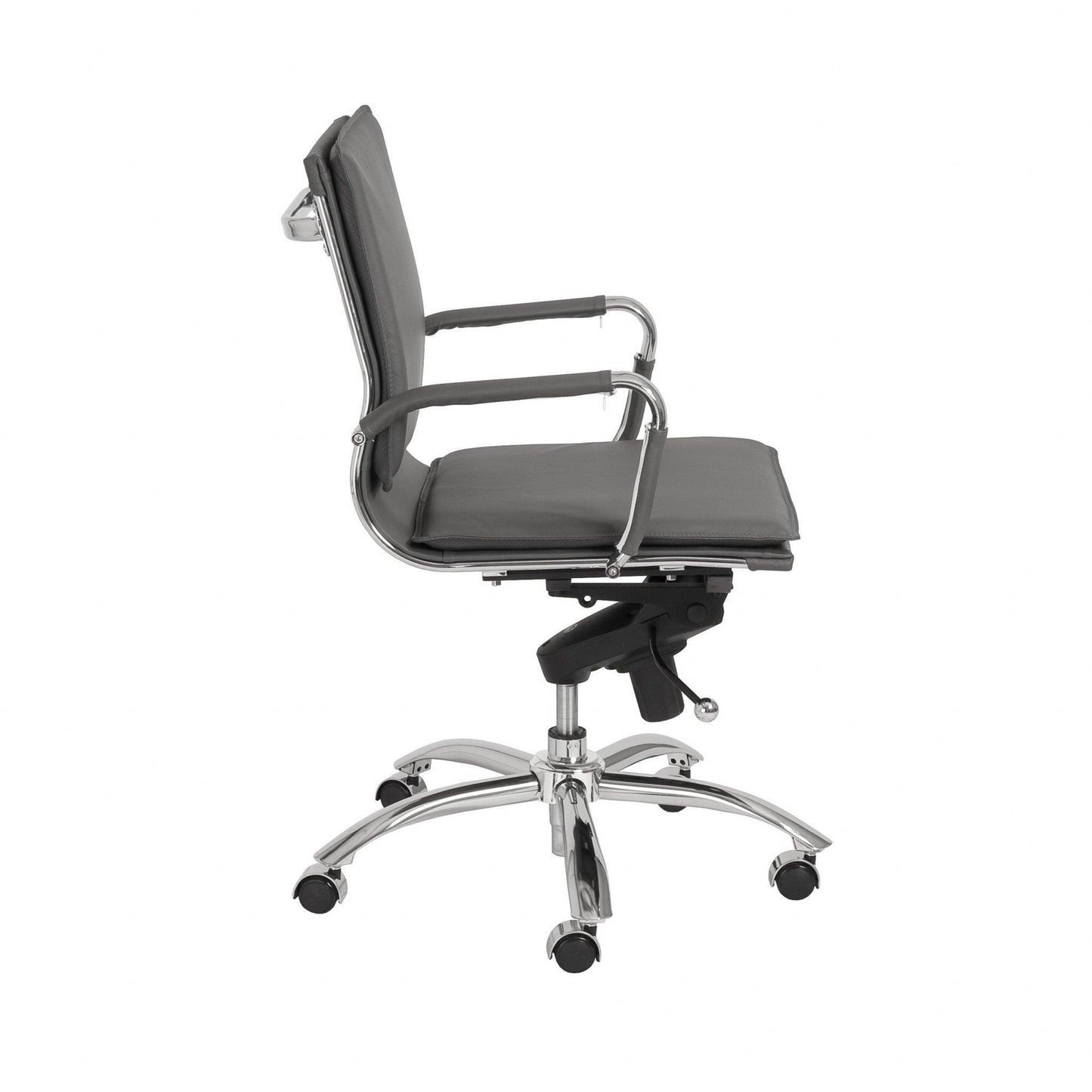 25.99" X 26.78" X 38.39" Low Back Office Chair in Gray with Chromed Steel Base - AFS