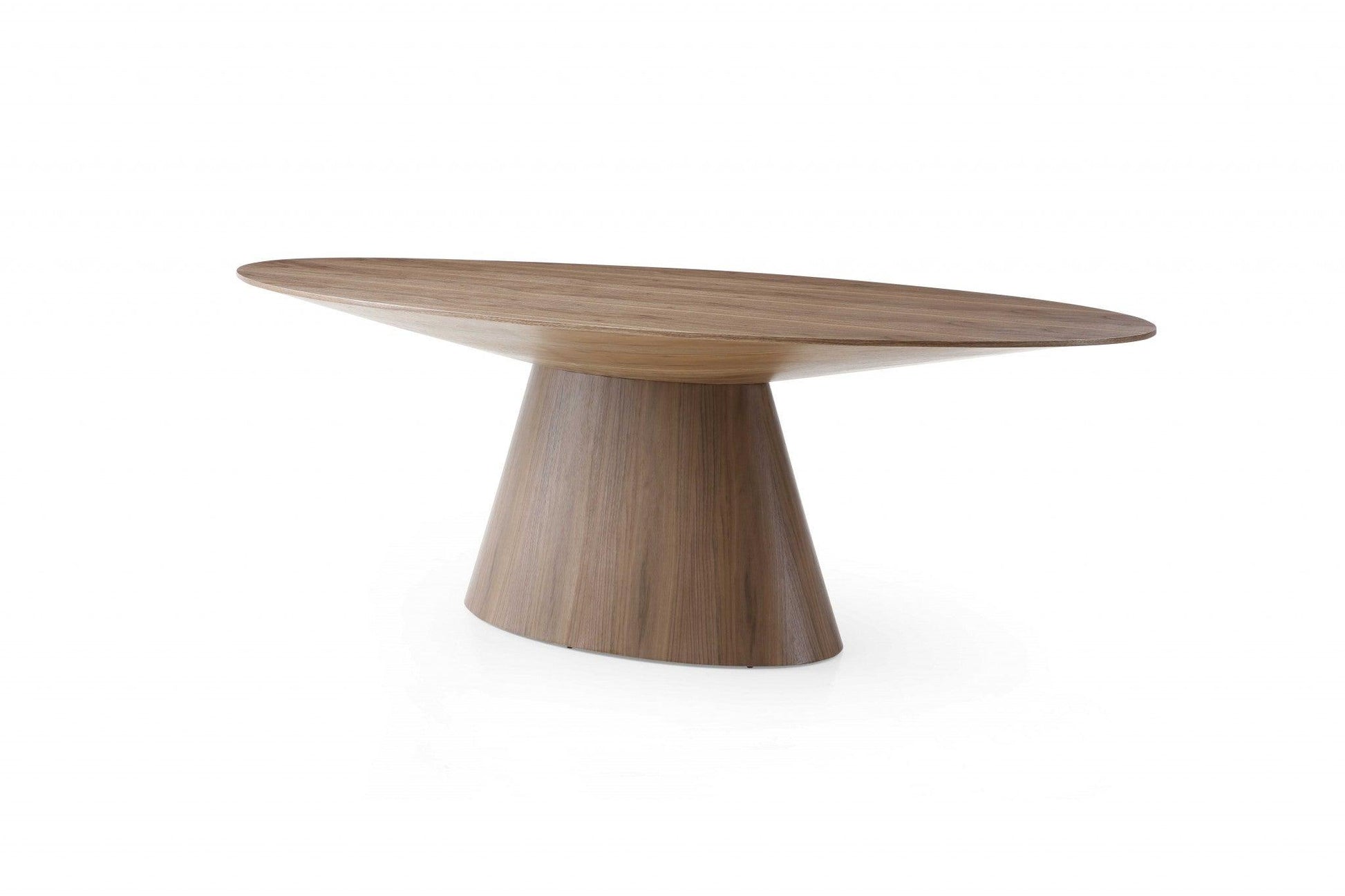 95 X 43 X 30 Walnut Veneer Oval Dining Table - AFS