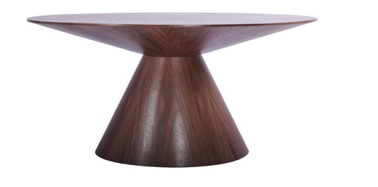 59 X 59 X 30 Walnut Veneer Dining Table - AFS