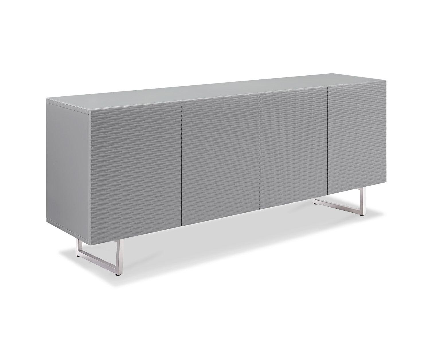 79 X 18 X 32 Gray Metal Buffet - AFS