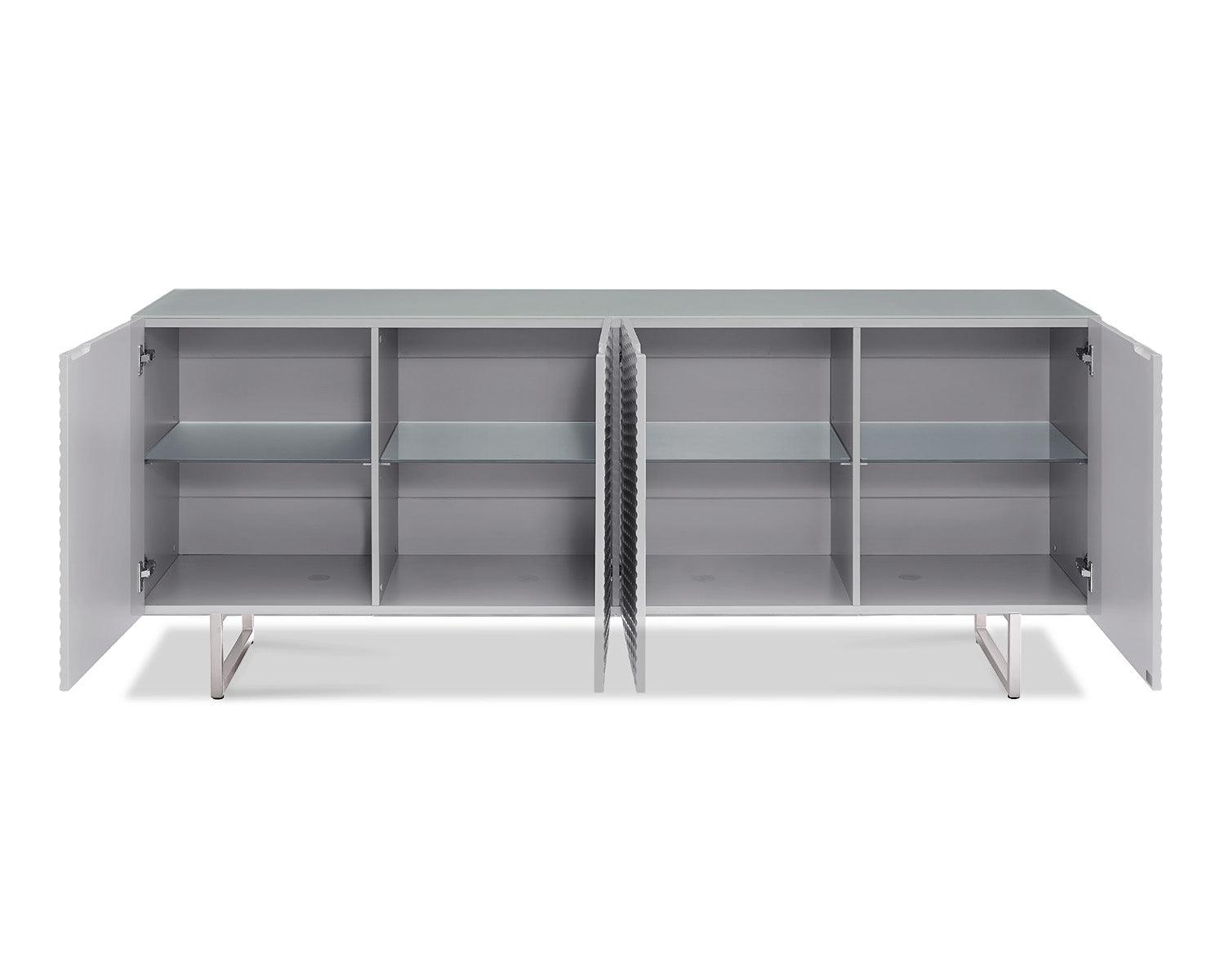 79 X 18 X 32 Gray Metal Buffet - AFS