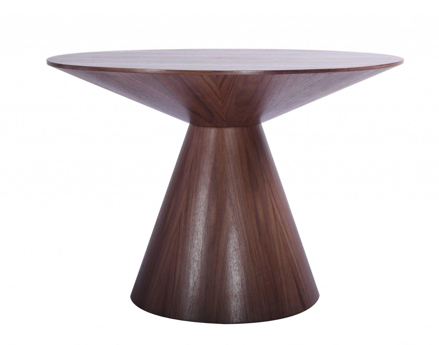 47 X 47 X 30 Walnut Veneer Round Dining Table - AFS