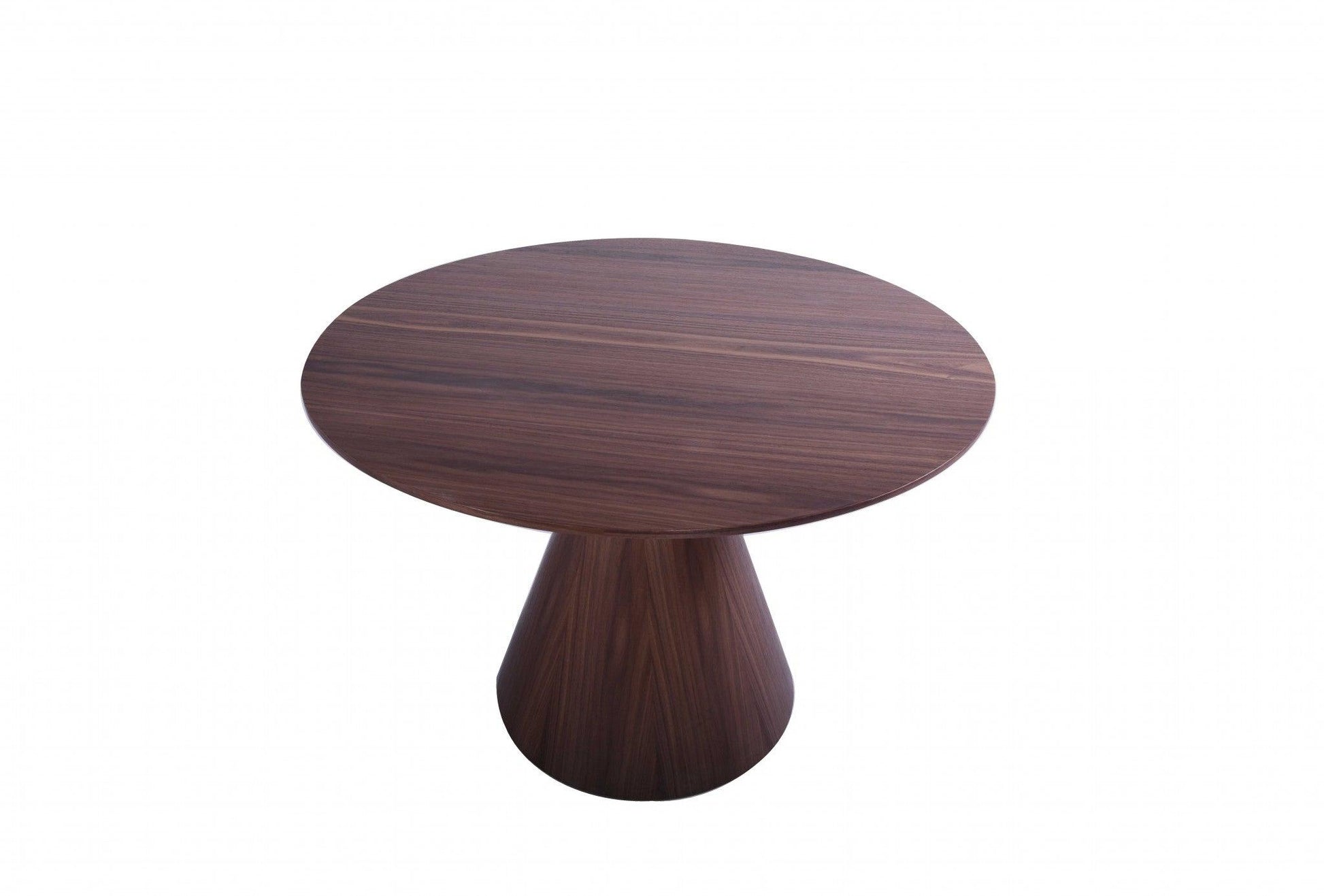 47 X 47 X 30 Walnut Veneer Round Dining Table - AFS