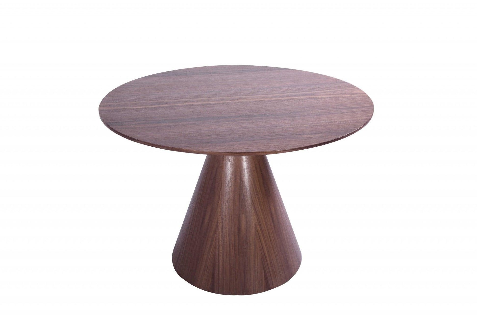 47 X 47 X 30 Walnut Veneer Round Dining Table - AFS