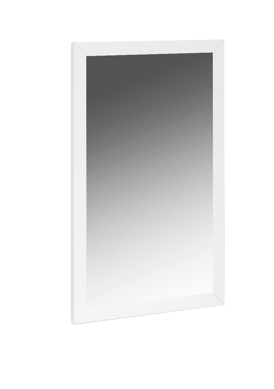 34 X 3 X 50 White Glass Mirror - AFS