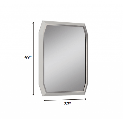 37 X 2.2 X 49 Taupe Glass Mirror - AFS