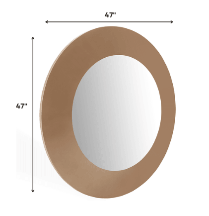 47 X 3 X 47 Gloss Gold Glass Mirror - AFS