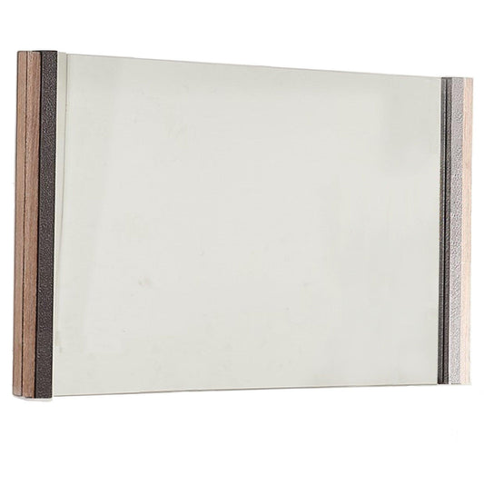 51 X 3.5 X 35 Natural Veneer Metal Mirror - AFS