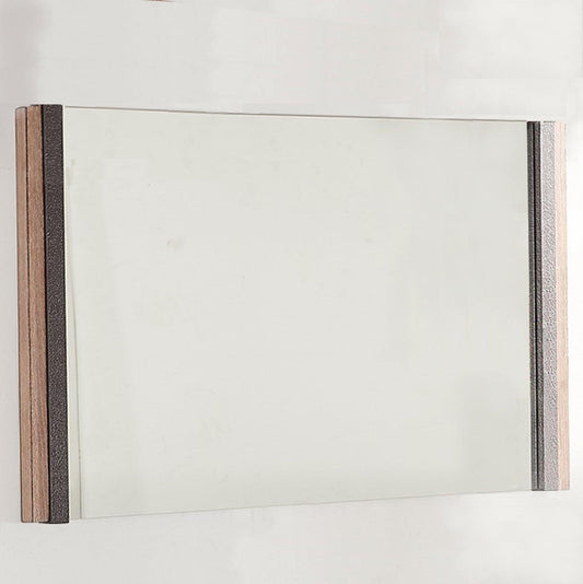 51 X 3.5 X 35 Natural Veneer Metal Mirror - AFS