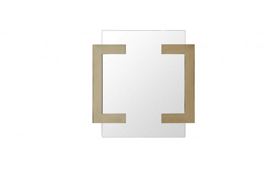 35 X 35 X 2 Polished Gold Stainless Steel Mirror - AFS