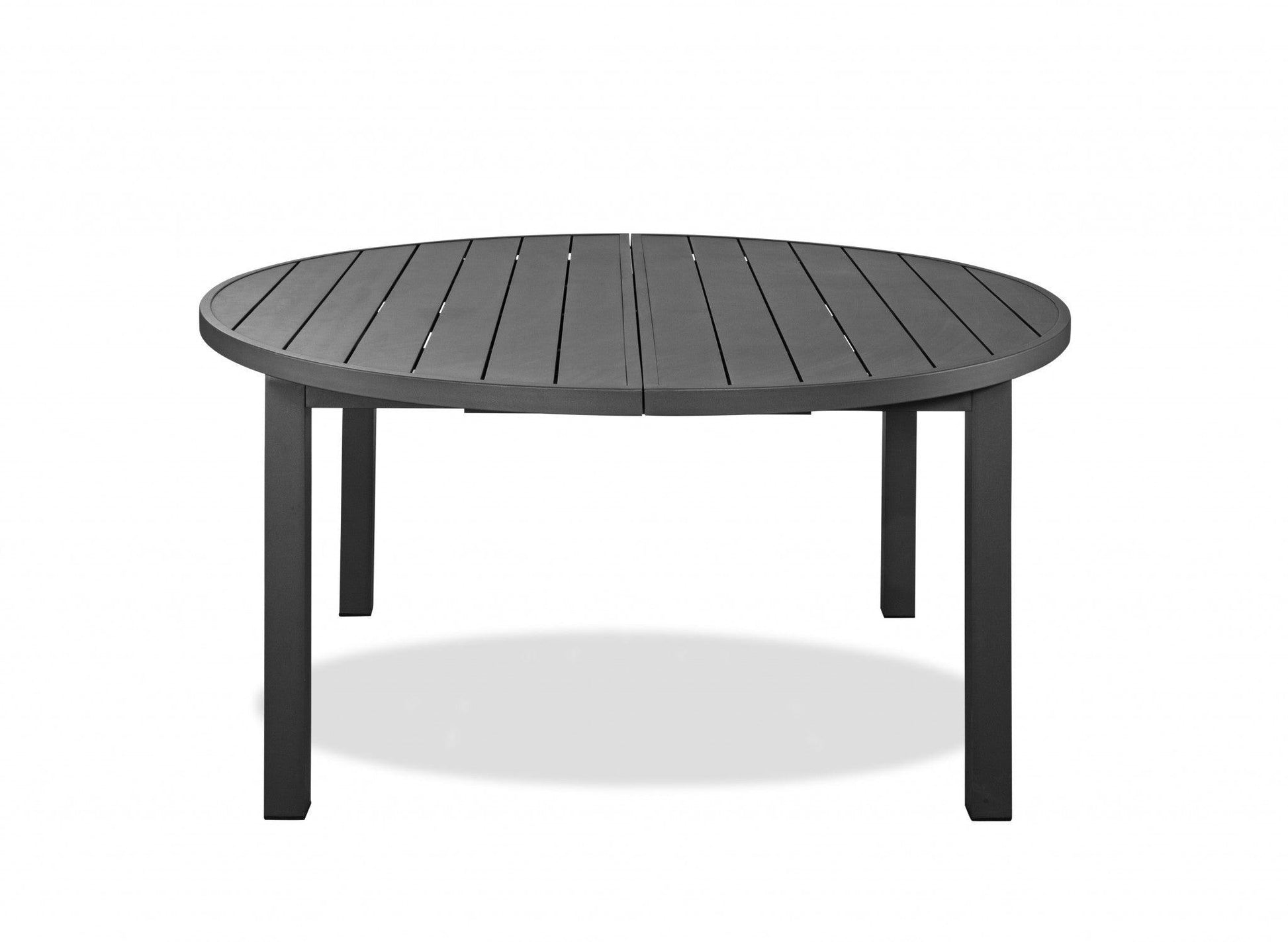 57-75 X 57 X 30 Gray Aluminum Dining Table - AFS