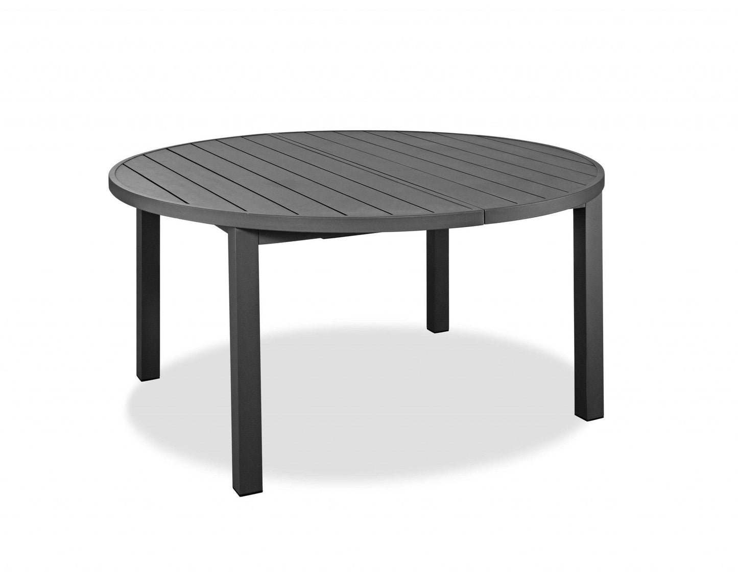 57-75 X 57 X 30 Gray Aluminum Dining Table - AFS