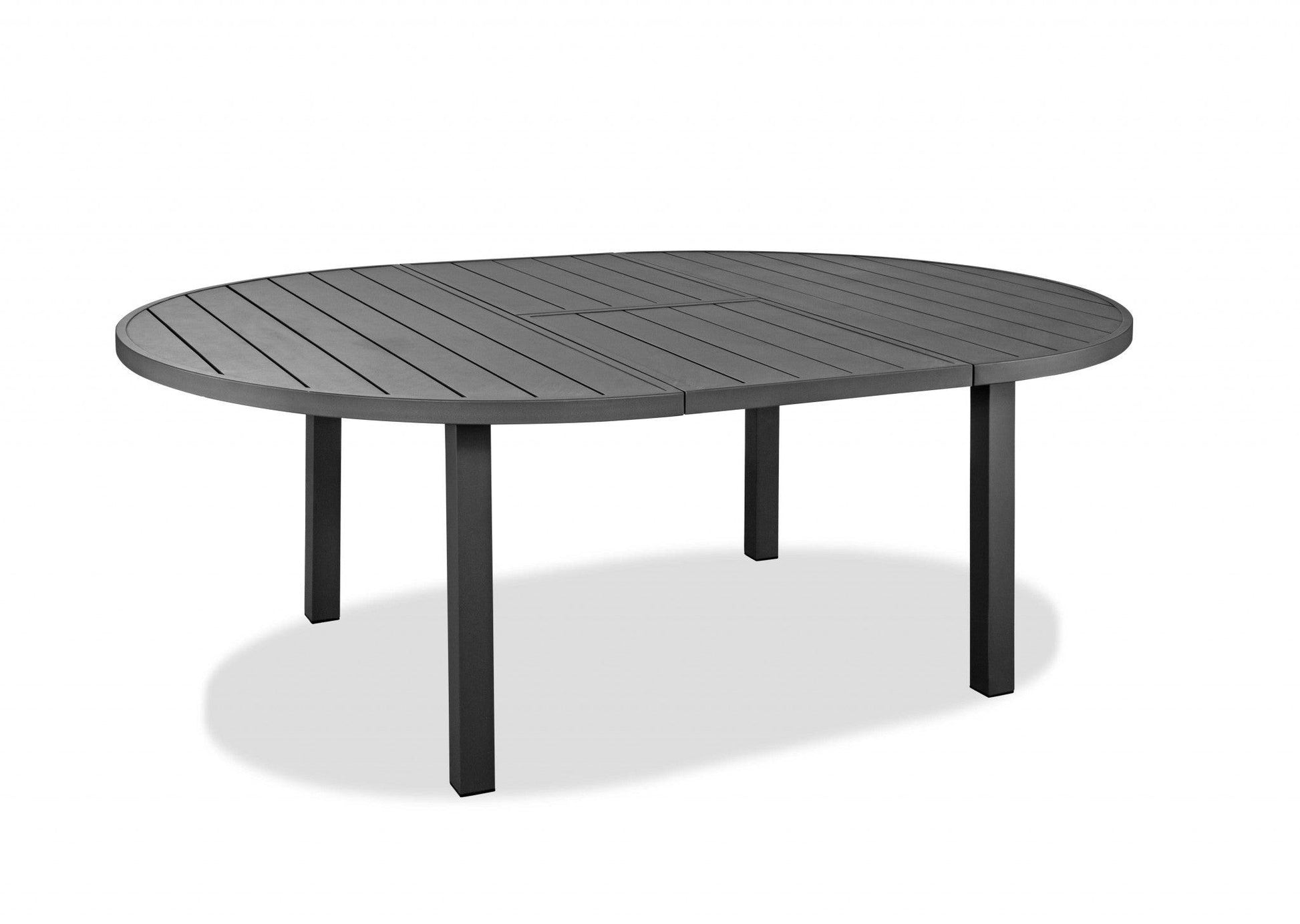 57-75 X 57 X 30 Gray Aluminum Dining Table - AFS