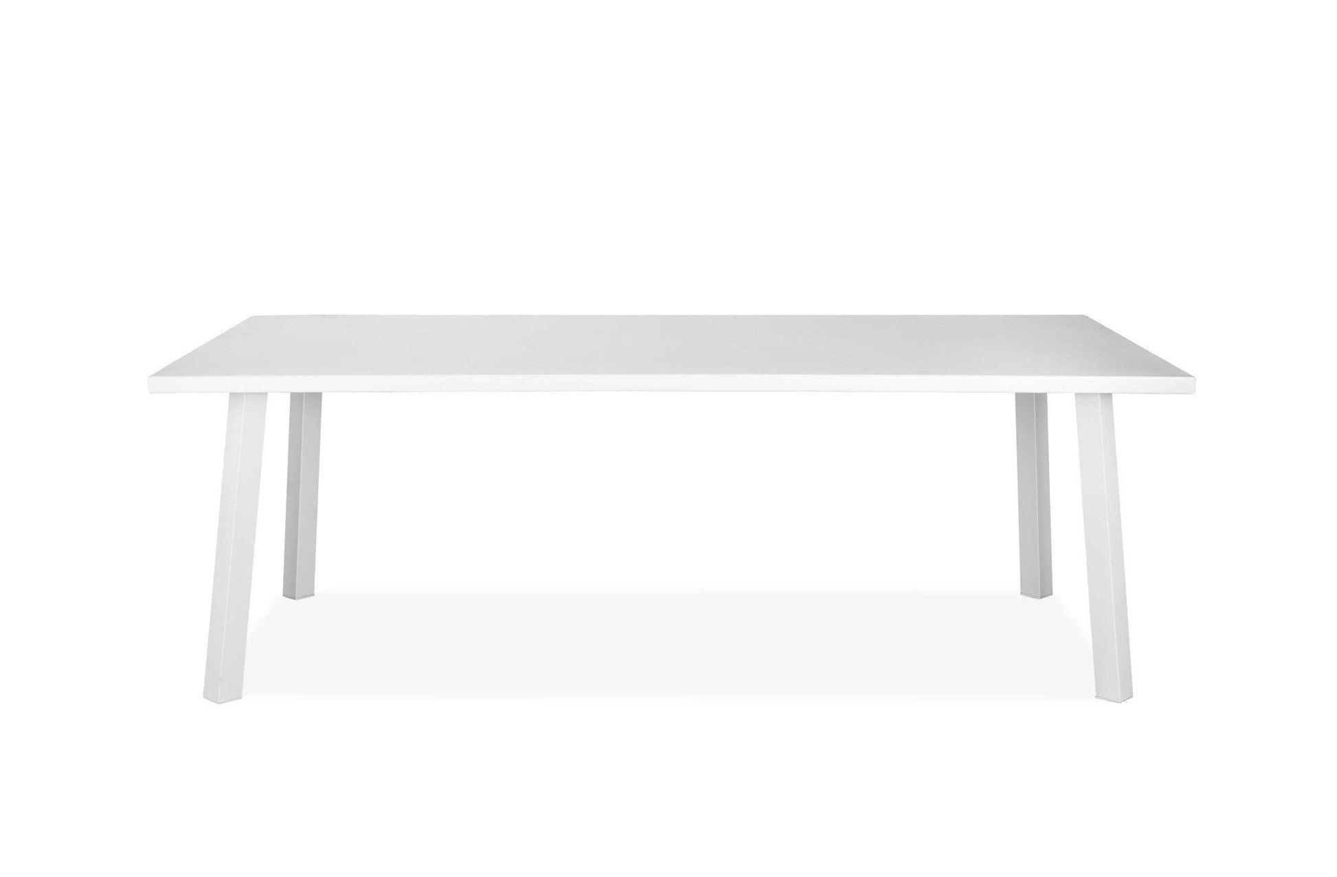 87 X 39 X 29 White Aluminum Dining Table - AFS