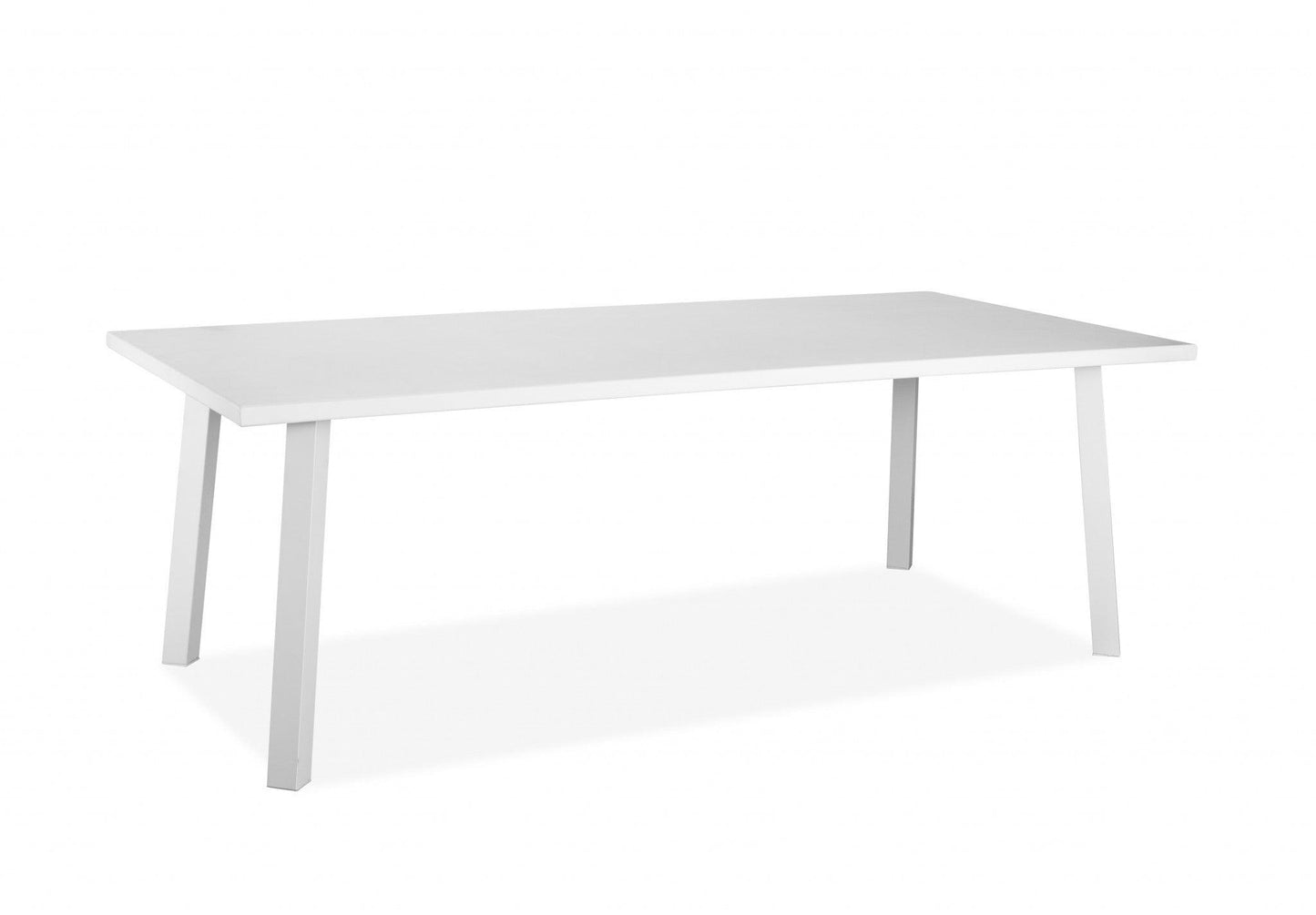 87 X 39 X 29 White Aluminum Dining Table - AFS