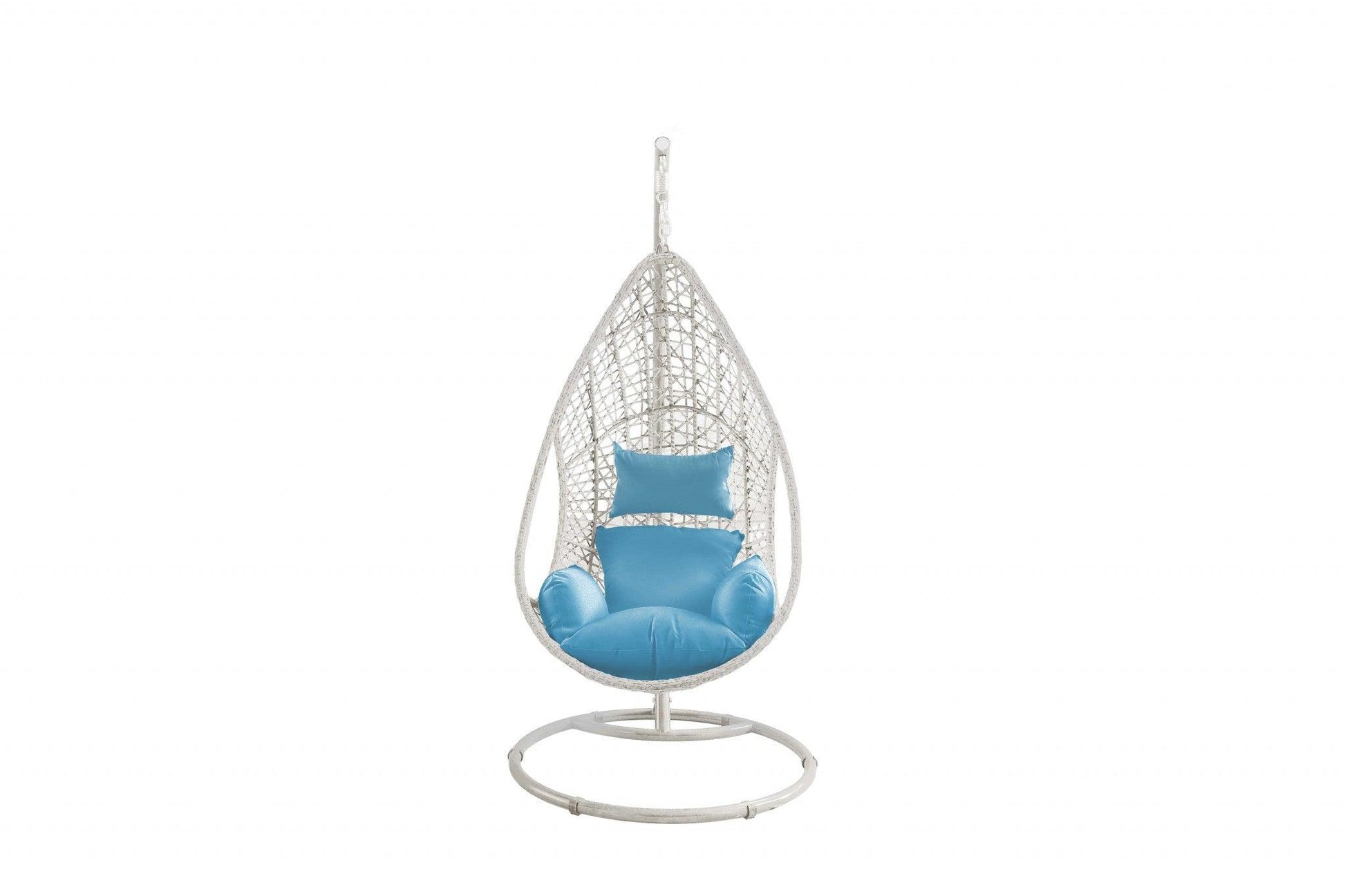 40 X 40 X 81 White Wash Hanging Egg Chair - AFS